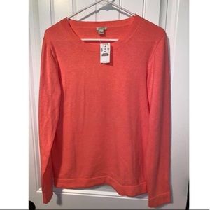 J Crew Peach Teddy Sweater Size Medium